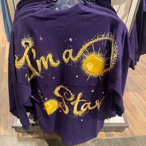 Disney WISH Movie Wish Star Spirit Jersey Sweatshirt Navy Glitter Cotton NWT
